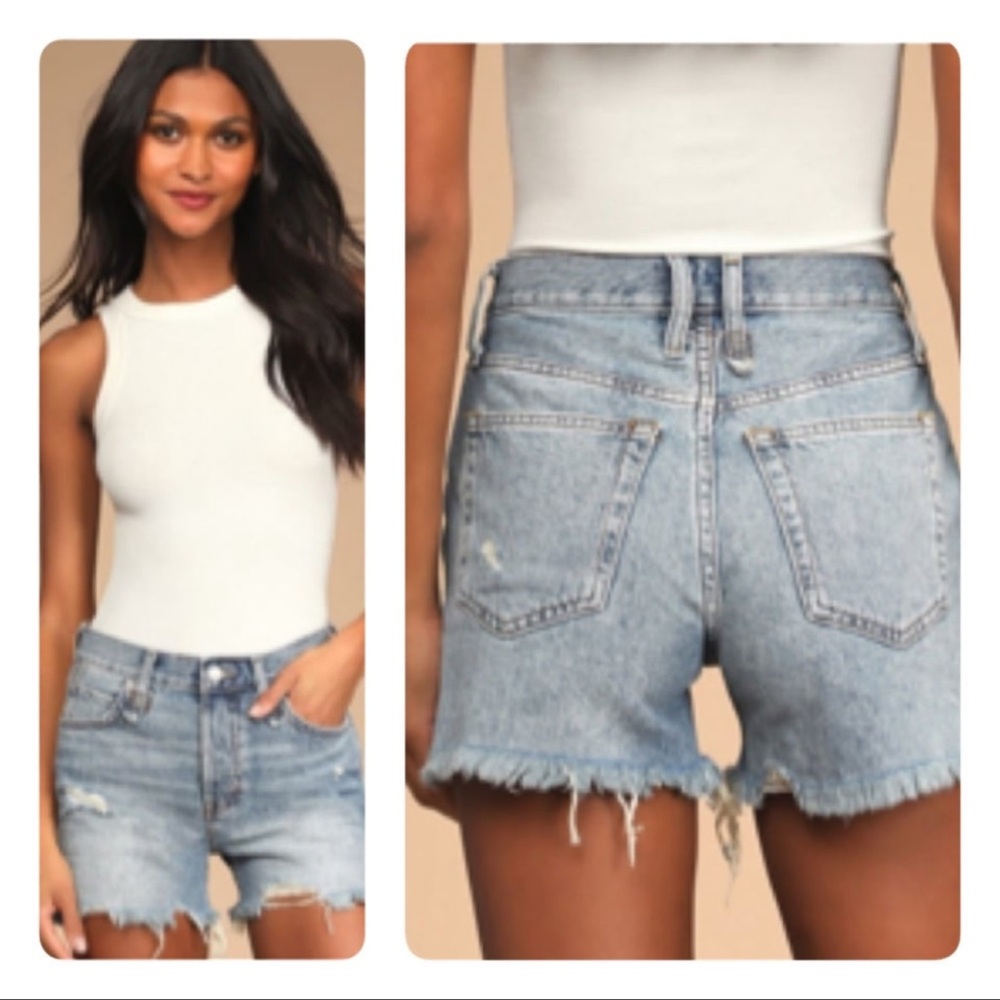 Free People MAKAI CUT OFF DENIM SHORTS SIZE 26